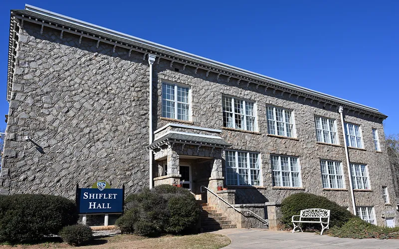Historic stone building on the John de la Howe campus
