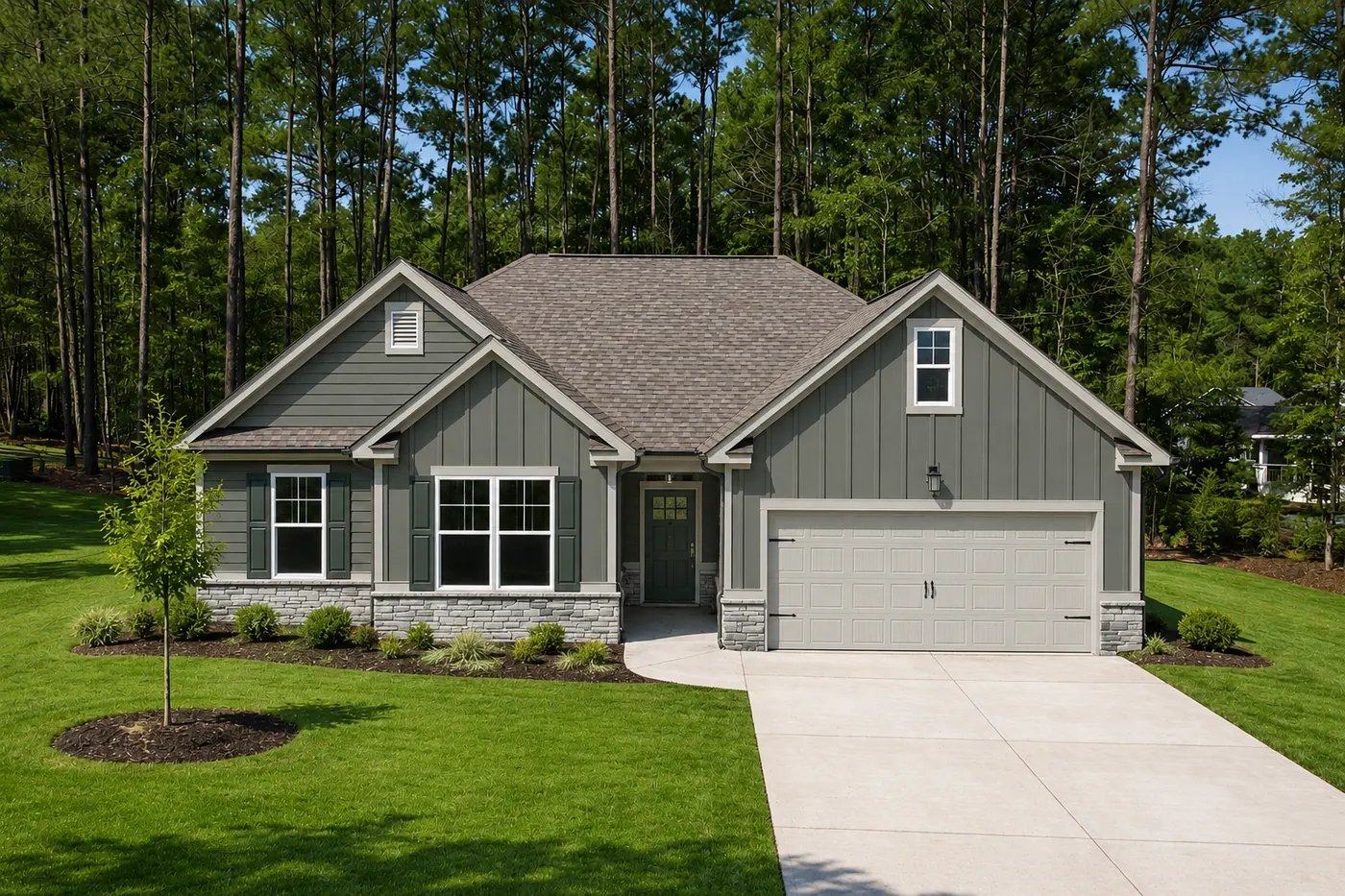 Front of 205 Half Moon Lane, EMC Homes Etheridge plan (representative photo of the plan)
