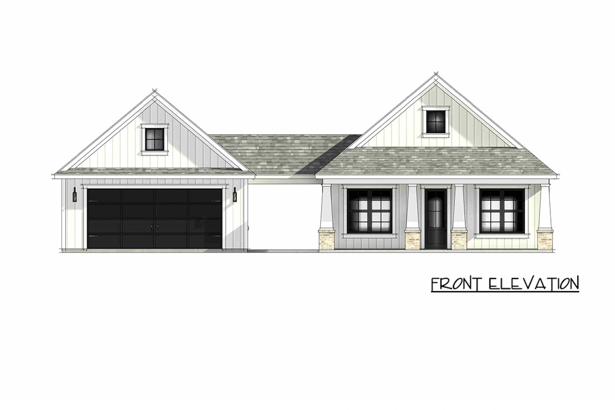The Bordeaux: front elevation drawing