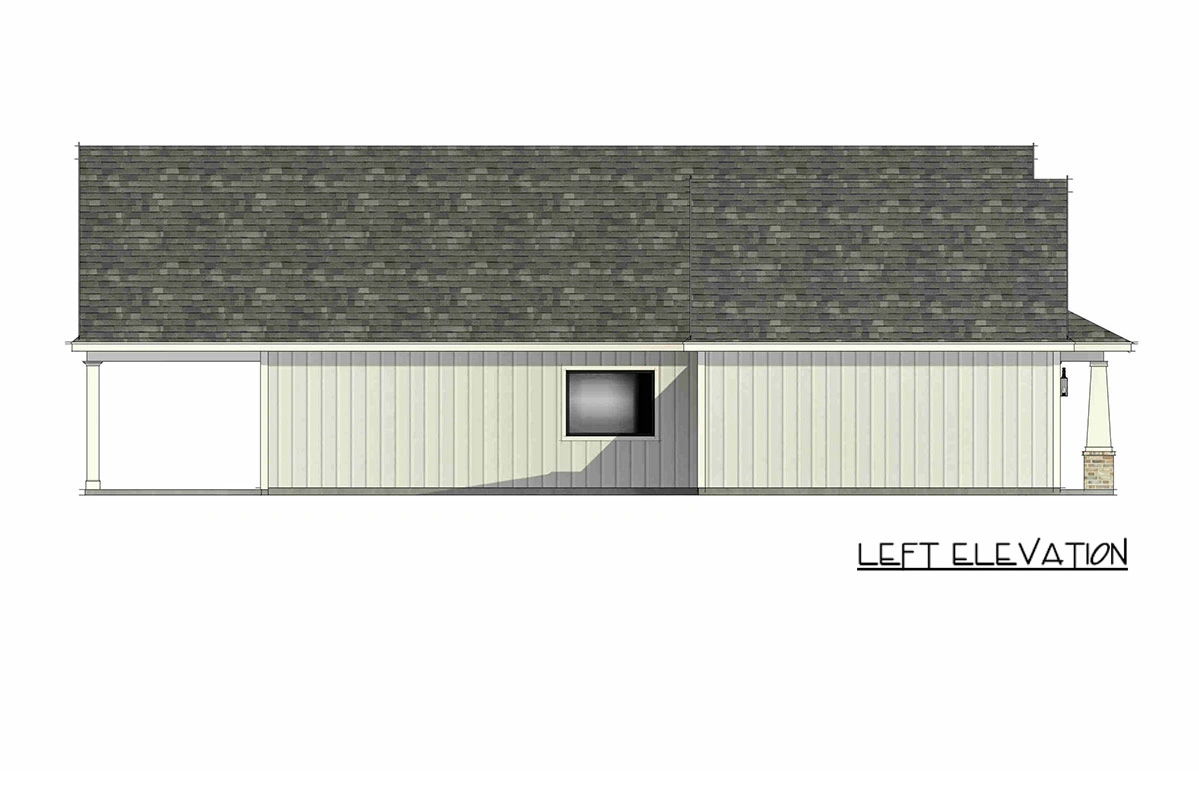 The Bordeaux: left elevation drawing