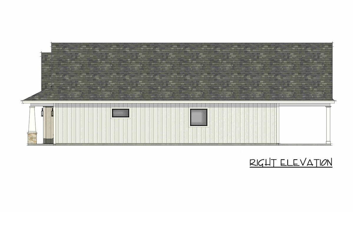 The Bordeaux: right elevation drawing