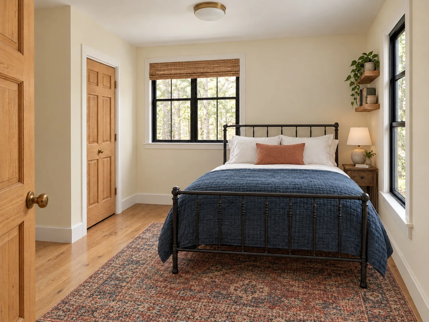 Finished walkout · Bedroom 3, standard illustrative interior; Illustrative interior. Window size, count, placement and egress depend on final grading and design and may differ from this image.