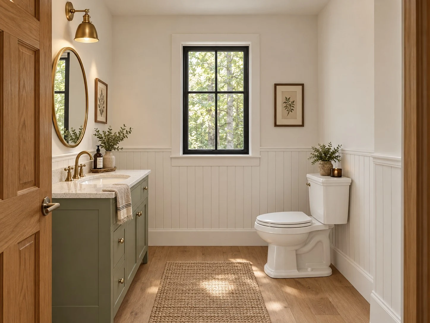 Finished walkout · Half bath, standard illustrative interior