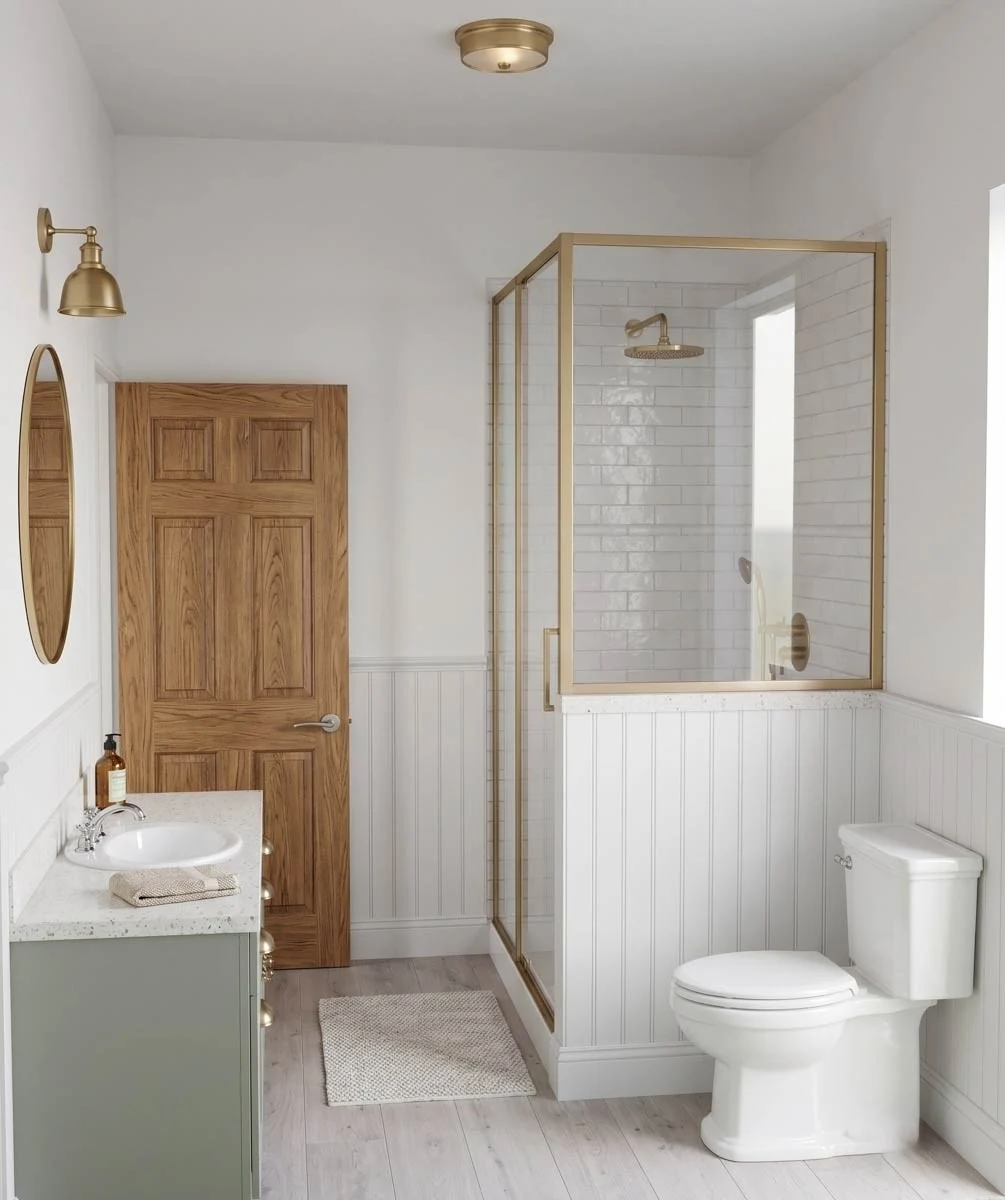 Main level · Primary bathroom, standard illustrative interior