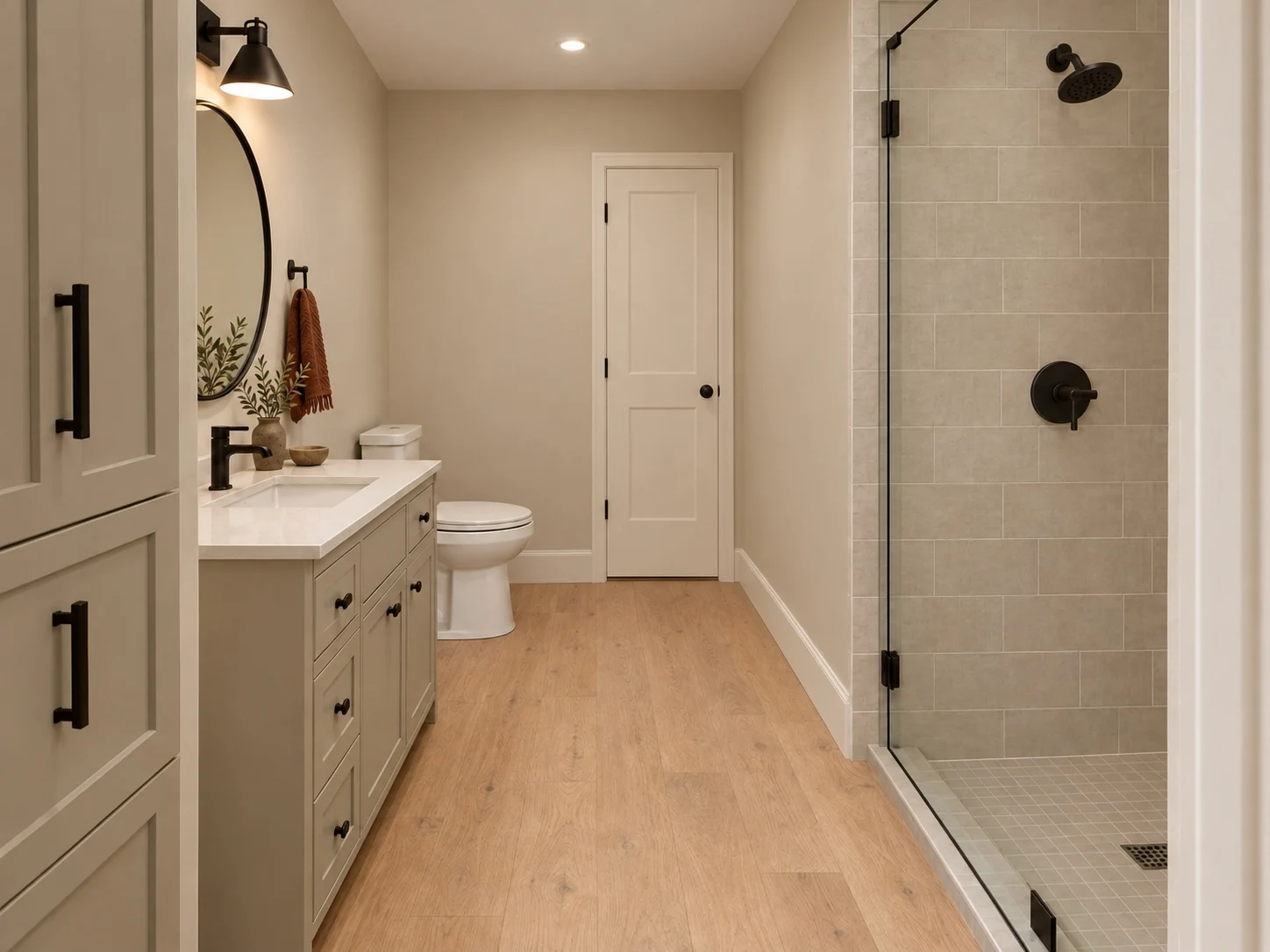 Primary bath, standard illustrative interior