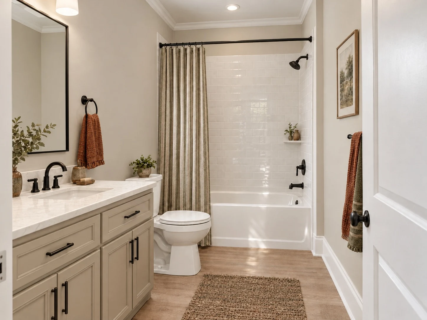 Shared bath (bath 2), standard illustrative interior