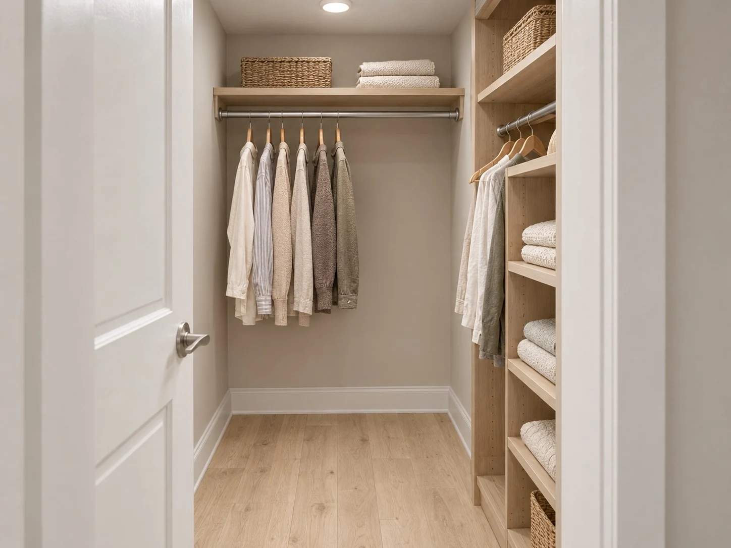 Primary closet, standard illustrative interior