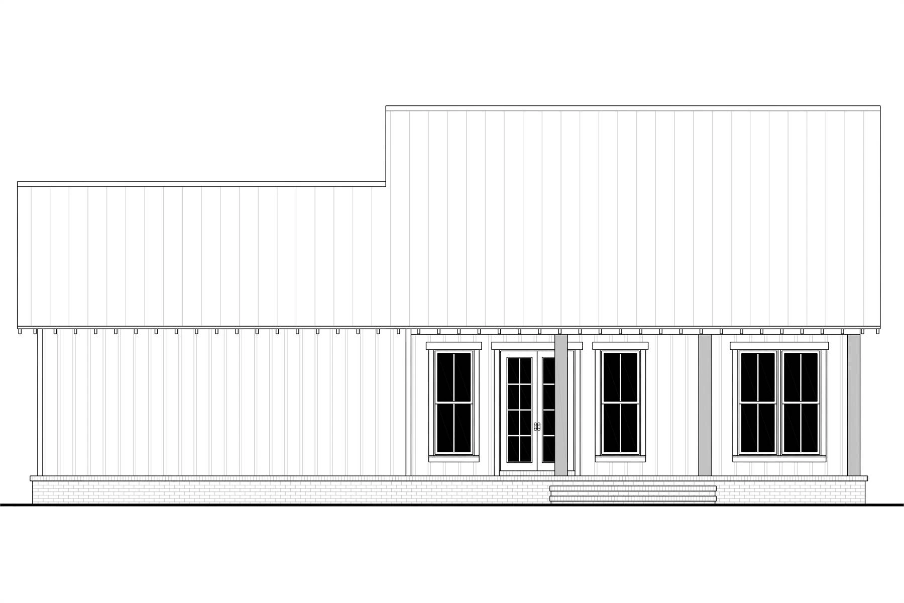 The Spike Horn: rear elevation drawing