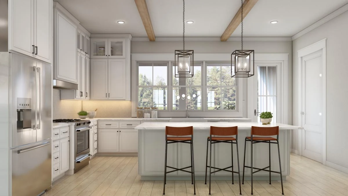 Kitchen, standard illustrative interior