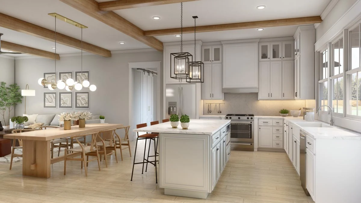 Living / Dining (view B), standard illustrative interior