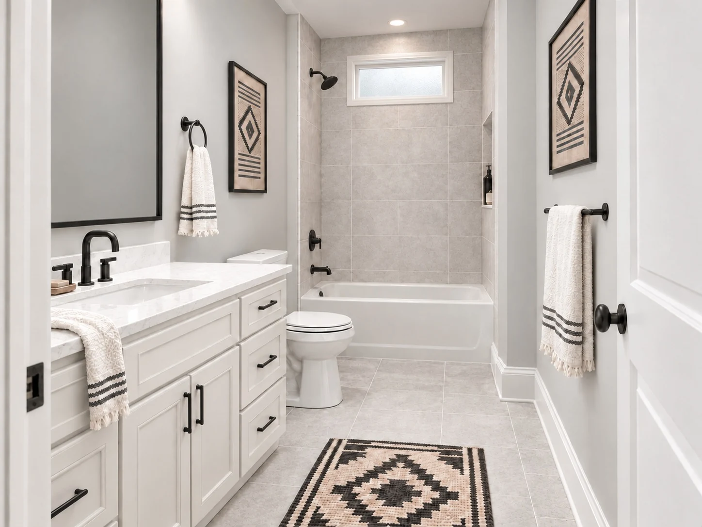 Hall Bath (Bath 2), standard illustrative interior