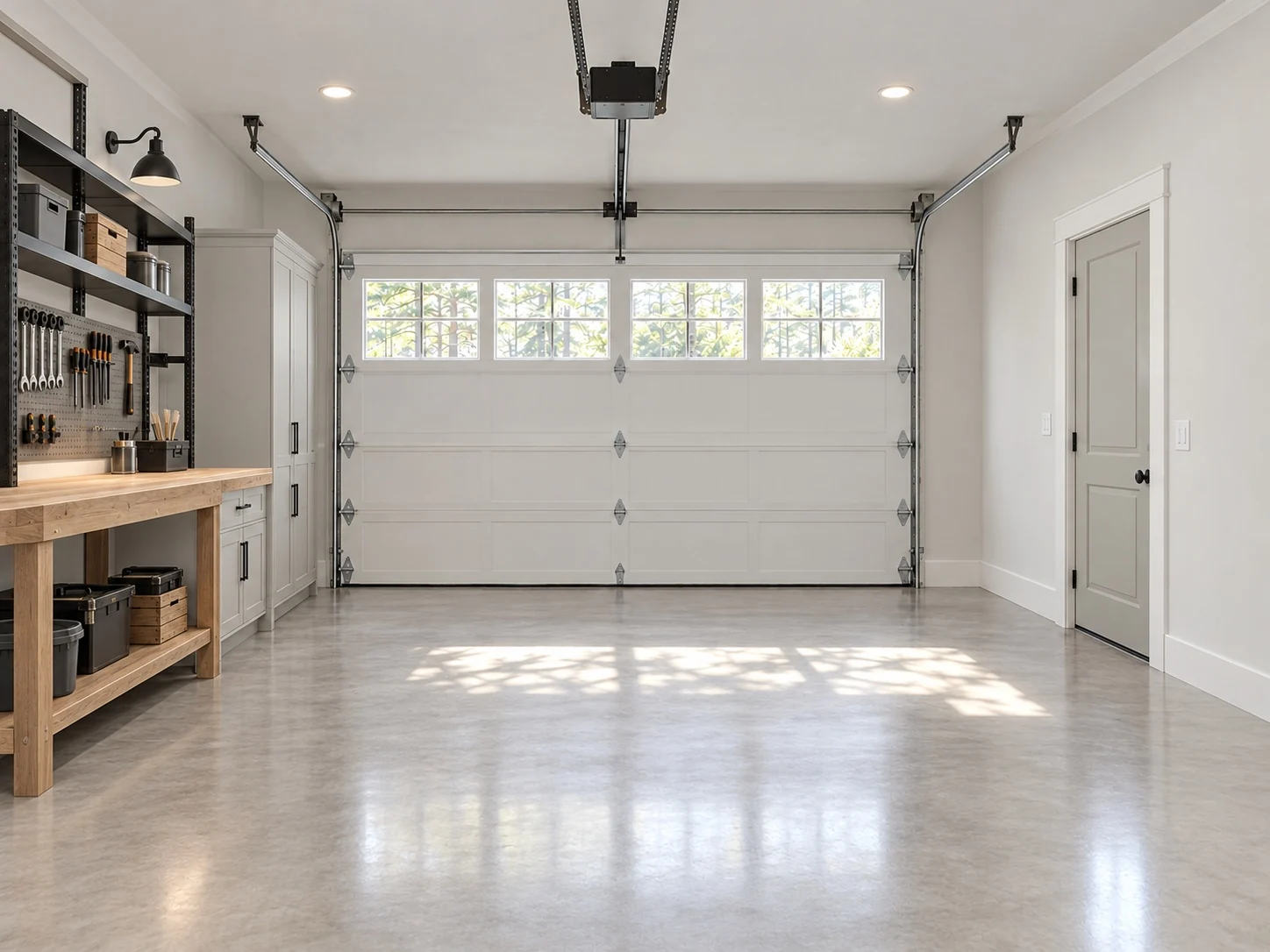 Garage / workspace, standard illustrative interior