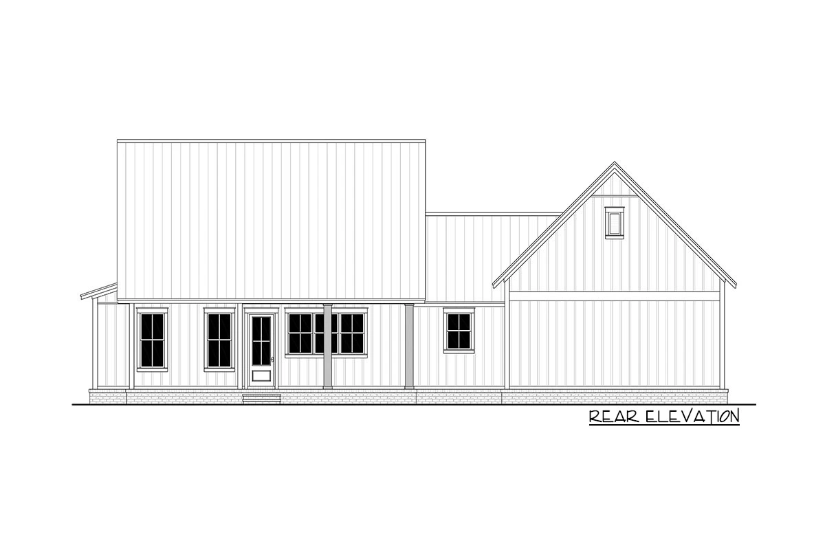 The Whitney: rear elevation drawing
