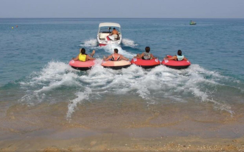 Tubing on the lake