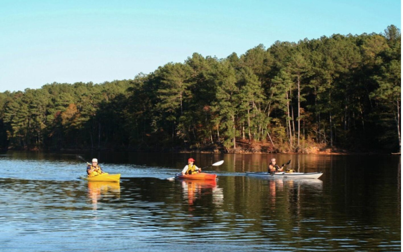 Kayaking on the lake
